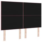 vidaXL Tête de lit LED rose Ensemble de 3 Rose Tissu d'ameublement