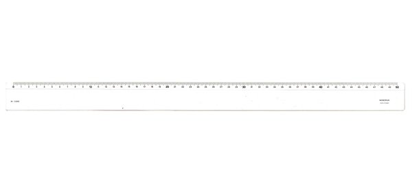 Règle plate biseau anti-tâche en altuglas 50 cm MINERVA
