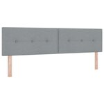 Lit Box Spring vidaXL avec Matelas en Gris Clair  180x200 cm  Tissu