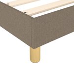 vidaXL Sommier à lattes de lit avec matelas Taupe 120x200 cm Tissu