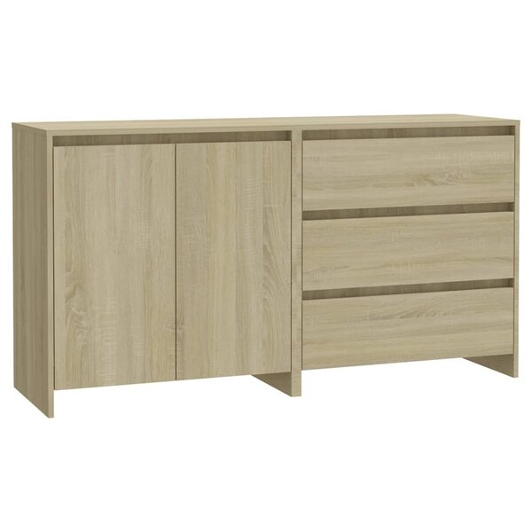 vidaXL Buffets 2 Pièces Chêne sonoma Bois d'ingénierie