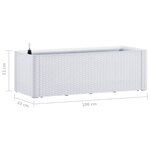 vidaXL Lit surélevé de jardin et système d'arrosage Blanc 100x43x33 cm
