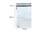 10 Enveloppes plastique opaques ECO 60 microns N°1 - 170x230mm