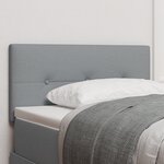 Tête de lit capitonnée gris clair 100 cm en tissu