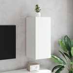 vidaXL Meuble TV mural avec lumières LED blanc 30 5x35x70 cm