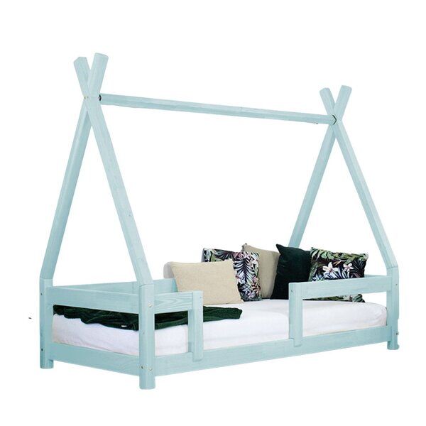 Lit cabane enfant NAKANA 80 x 180 bleu clair
