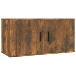 vidaXL Meuble TV mural Chêne fumé 80x34 5x40 cm