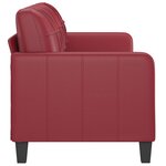 vidaXL Canapé à 3 places Rouge bordeaux 180 cm Similicuir
