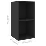 vidaXL Ensemble de meubles TV 3 Pièces Noir brillant Bois d'ingénierie