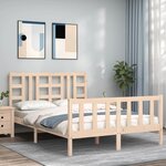 vidaXL Cadre de lit sans matelas 160x200 cm bois massif de pin