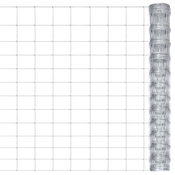 vidaXL Clôture de jardin Acier galvanisé 50x1 25 m Argenté