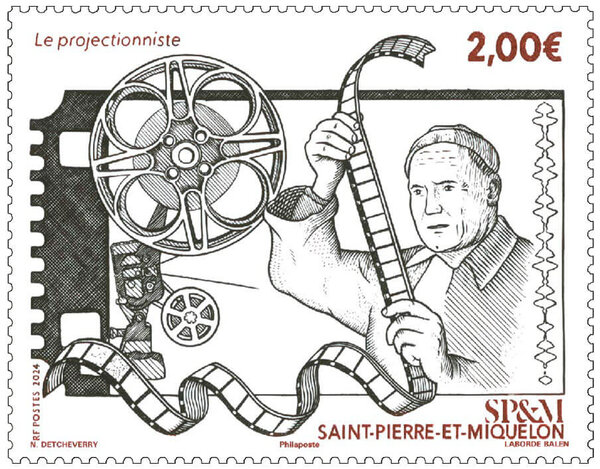Timbre Saint Pierre et Miquelon - Le projectionniste