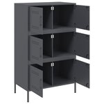 vidaXL Buffet haut anthracite 68x39x113 cm acier
