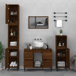 vidaXL Ensemble de meubles de salle de bain 3 Pièces Chêne marron