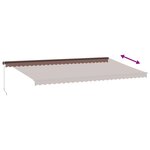 vidaXL Auvent manuel rétractable avec LED marron 600x350 cm
