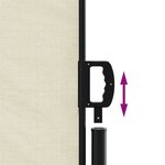 vidaXL Auvent latéral rétractable crème 160x300 cm