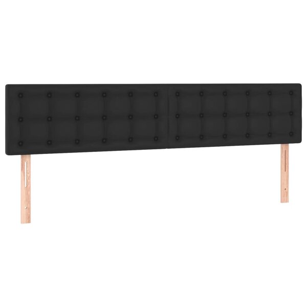 vidaXL Têtes de lit 2 Pièces Noir 100x5x78/88 cm Similicuir