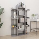 vidaXL Bibliothèque Gris béton 86x25 5x140 cm Bois d’ingénierie