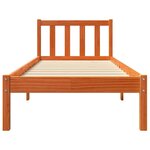 vidaXL Cadre de lit sans matelas cire marron 90x200 cm bois pin massif