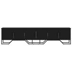 vidaXL Meuble TV noir 180x34x41 cm bois d'ingénierie