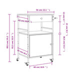 vidaXL Chariot de cuisine chêne marron 56x43x89 5 cm bois d'ingénierie
