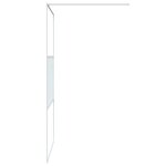 vidaXL Paroi de douche Blanc 115x195 cm Verre ESG transparent