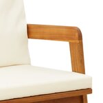 vidaXL Banc de jardin avec coussins 115x65x71 cm Bois d'acacia massif