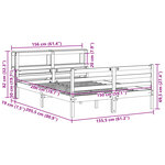 vidaXL Cadre de lit avec tête de lit sans matelas 150x200 cm