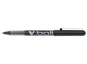 Stylo roller V Ball VB5 Encre liquide Pte métal Fine Noir PILOT