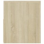 vidaXL Meuble TV avec lumières LED chêne sonoma 120x35x40 cm