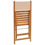 vidaXL Ensemble à manger de jardin 5 Pièces beige tissu et bois massif