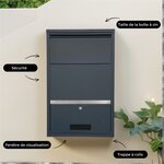 Boîte aux lettres pour colis - ParcelXL® - Boîte à colis - Indépendante - Boîte aux lettres suspendue - XXL - Courr