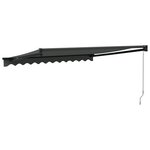 vidaXL Auvent rétractable anthracite 3 5x2 5 m tissu et aluminium