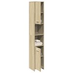 vidaXL Armoire de salle de bain Chêne sonoma 30x30x183 5 cm Aggloméré