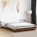 vidaXL Cadre de lit avec lumières LED sans matelas 135x190 cm