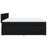vidaXL Sommier à lattes de lit avec matelas Noir 180x200 cm Tissu