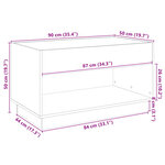 vidaXL Table basse avec LED infini noir 90x50x50 cm