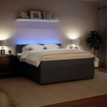 vidaXL Sommier à lattes de lit et matelas Gris foncé 180x200cm Velours