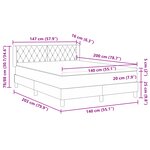 lit box spring vidaXL avec matelas vert foncé 140x200 cm en velours