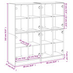 vidaXL Bibliothèque avec portes blanc 136x37x142 cm bois d'ingénierie