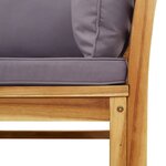 vidaXL Salon de jardin avec coussins 5 Pièces Bois d'acacia solide