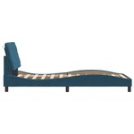 vidaXL Cadre de lit avec tête de lit bleu 80x200 cm velours