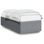 vidaXL Cadre de lit Gris clair 80x200 cm Tissu