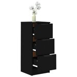vidaXL Buffet noir 30x30x70 cm bois d'ingénierie