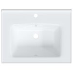 vidaXL Évier salle de bain blanc 61x48x19 5 cm rectangulaire céramique