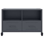 vidaXL Meuble TV anthracite 68x39x43 5 cm acier laminé à froid