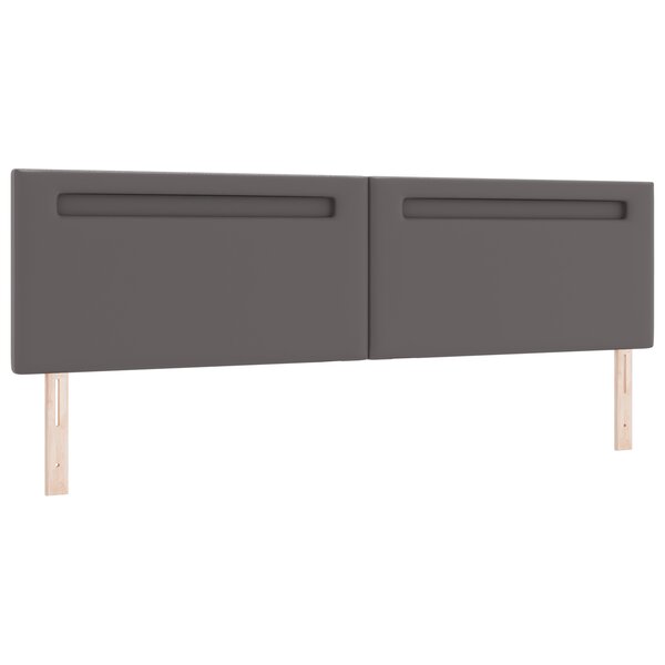 tête de lit vidaXL design simple gris 200 cm en simili cuir