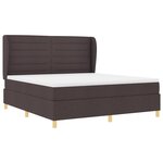 lit box spring vidaXL avec matelas marron foncé 180x200 cm en tissu