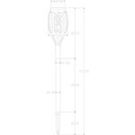 Torche solaire en résine 12 LED ambrée vacillantes Ø 7 3 cm 47 cm - GALIX