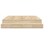 vidaXL Cadre de lit de rangement Chêne Sonoma 200x200 cm